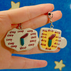 I Like Sleeping & You Like Drinking Cute Matching Charm/Keychain Set
