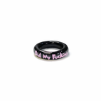 Personalised Y2K Black-Pink Self Love Statement Ring