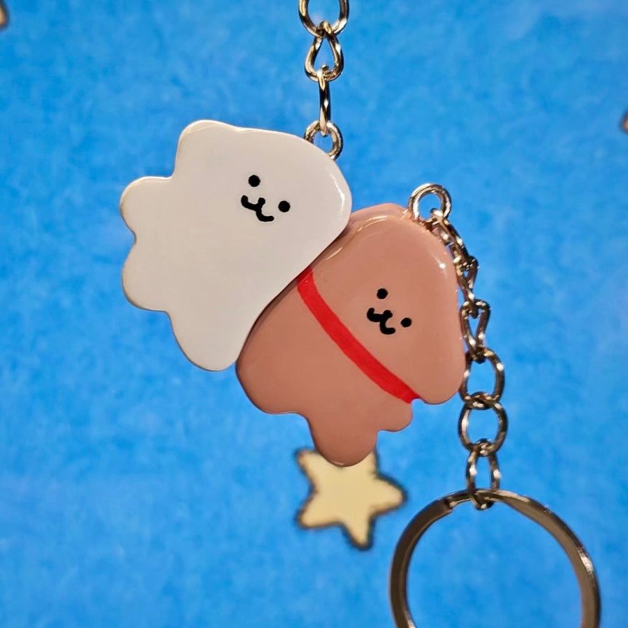 Magnetic Puppy Couple Keychain/Charm