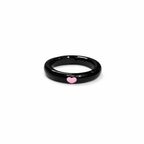 Personalised Y2K Black-Pink Self Love Statement Ring