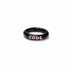 Personalised Y2K Black-Pink Self Love Statement Ring