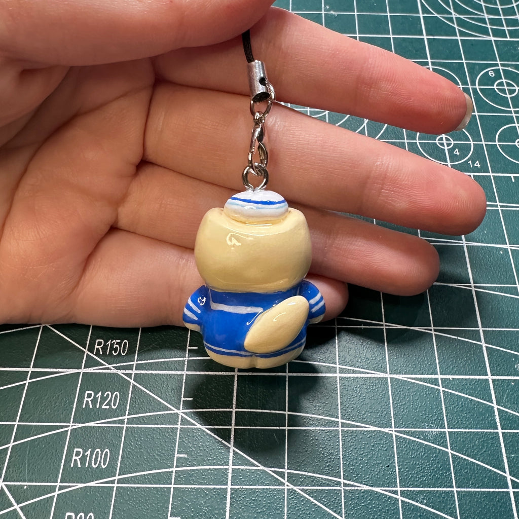 Stranger Things Inspired Handmade Beaten Strong Steve Kitty Charm/Keychain