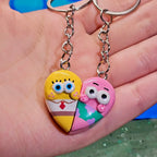 Personalised Magnetic Best Friend Keychain – Two Halves One Heart