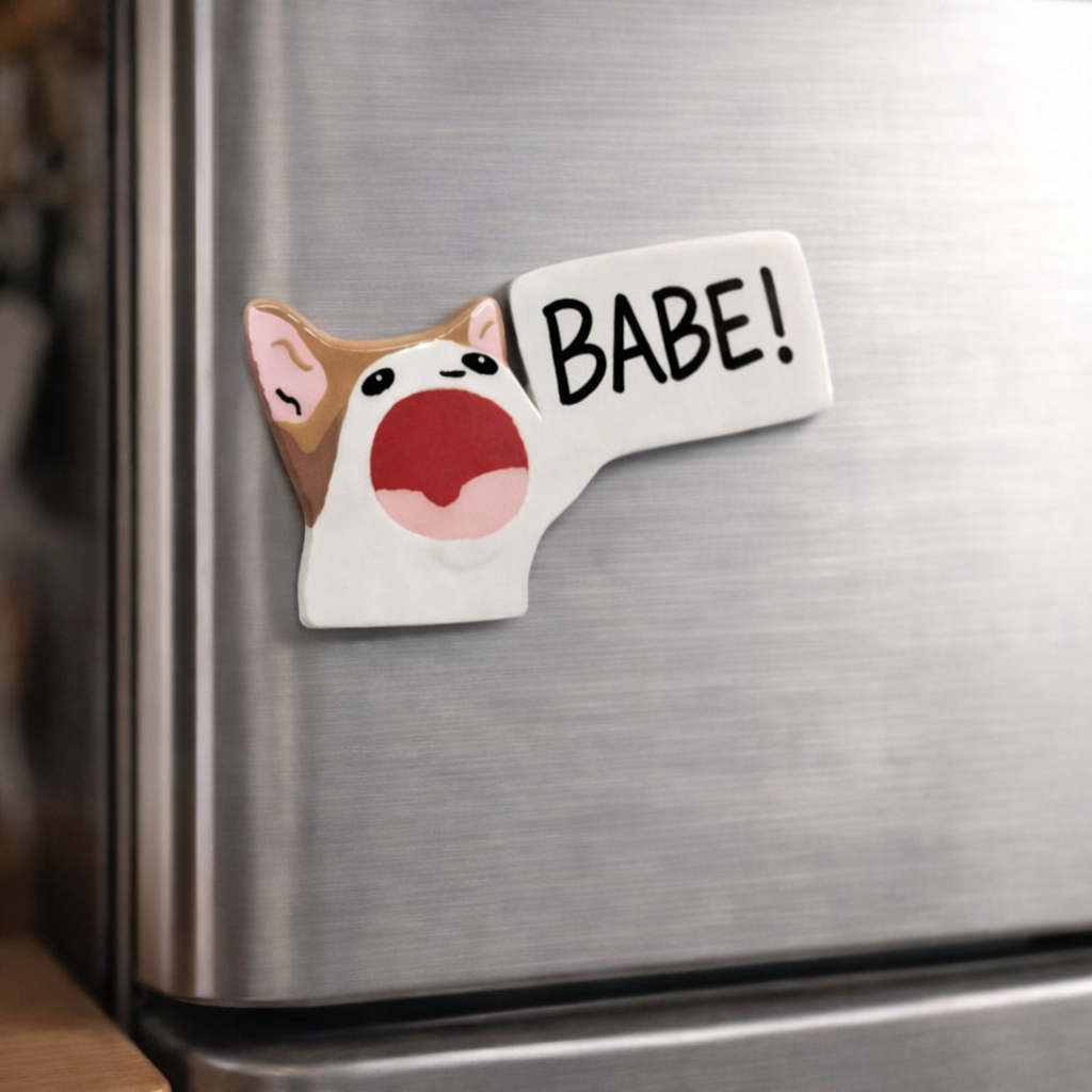 Personalised Shouting Cat Fridge Magnet