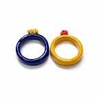 Little Boy & Red Rose Ring Set