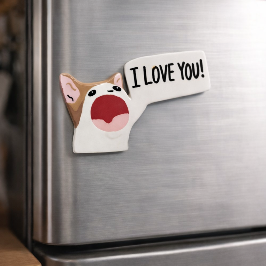 Personalised Shouting Cat Fridge Magnet