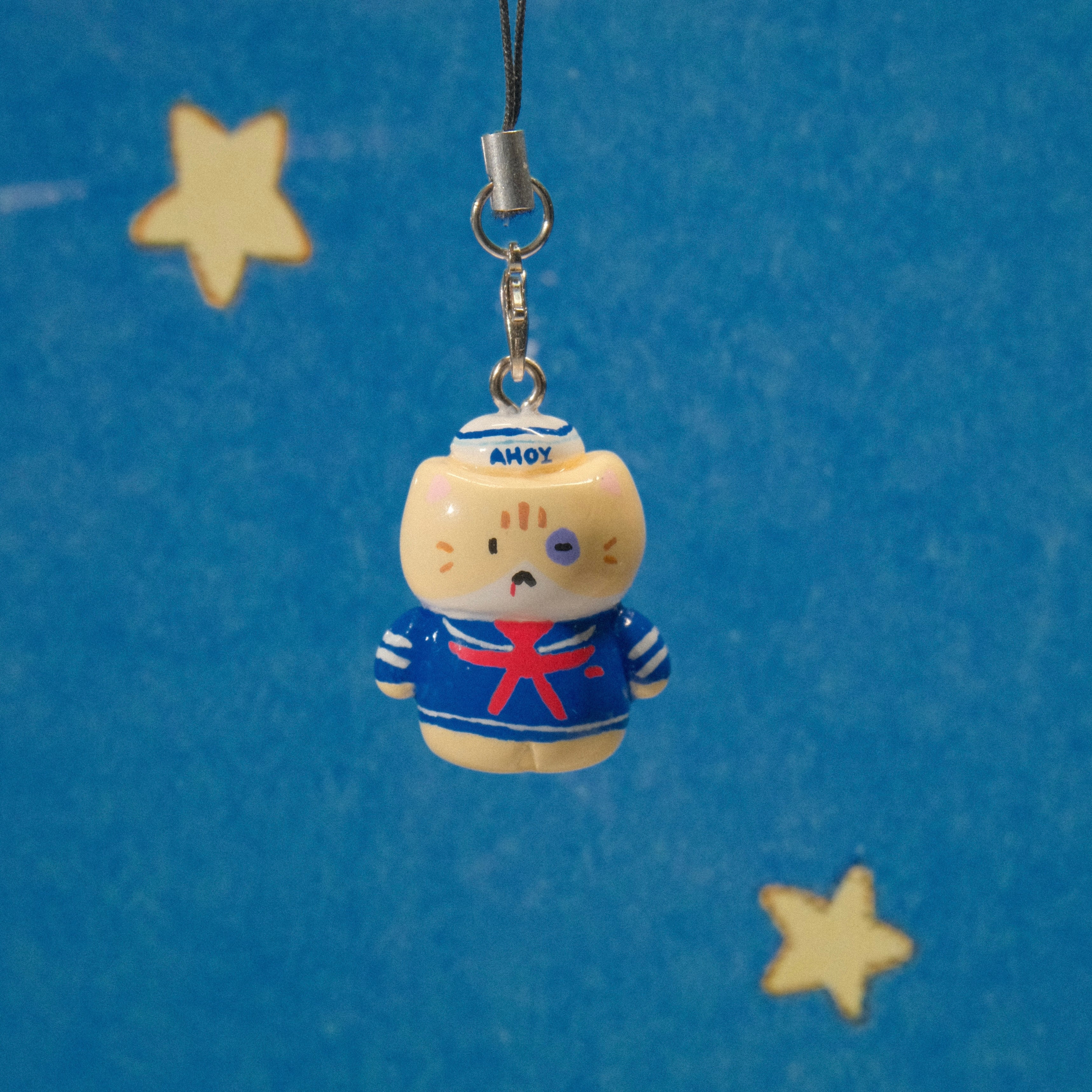 Stranger Things Inspired Handmade Beaten Strong Steve Kitty Charm/Keychain