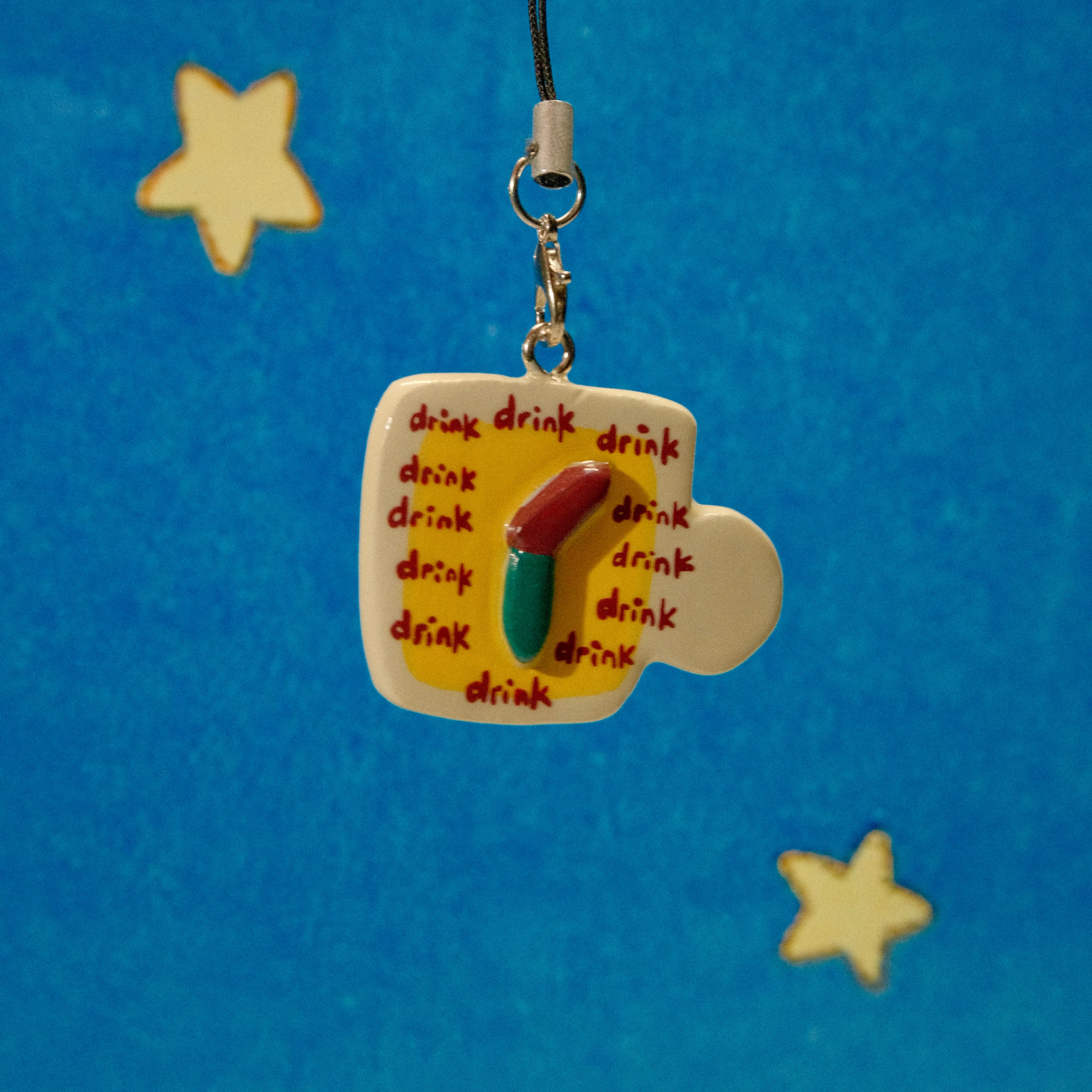 I Like Sleeping & You Like Drinking Cute Matching Charm/Keychain Set